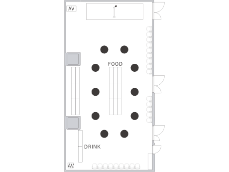 パーティー形式のレイアウト