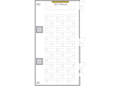 スクール形式1名がけ（39名）のレイアウト