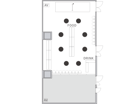 パーティー形式のレイアウト
