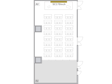 スクール形式（72名）のレイアウト