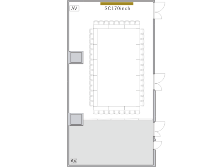口の字形式（48名）のレイアウト