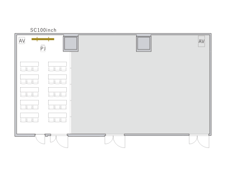 スクール形式（30名）のレイアウト